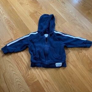 Old Navy Kids Navy Blue Hoodie with White Stripes